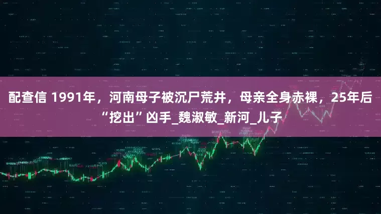 配查信 1991年，河南母子被沉尸荒井，母亲全身赤裸，25年后“挖出”凶手_魏淑敏_新河_儿子